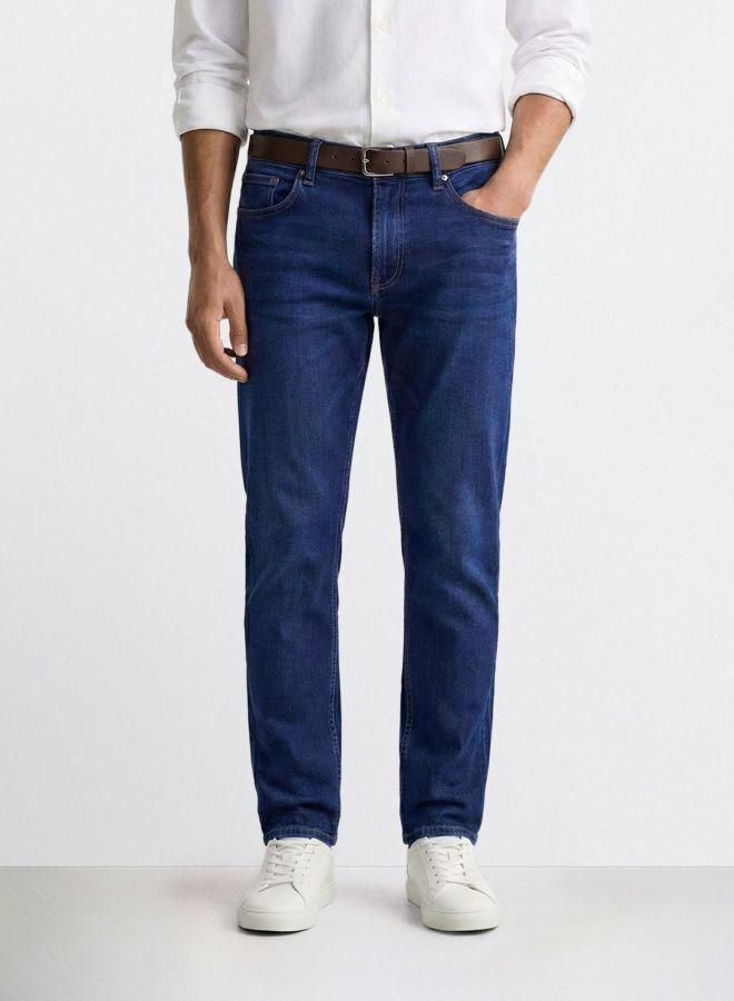 The Indian Garage Co Men Slim Fit Solid Scoop Pocket Mid-Rise Jeans - Image 1